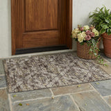 3' X 5' Taupe And Ivory Geometric Washable Indoor Outdoor Area Rug