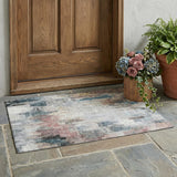 3' X 5' Ivory And Gray Abstract Washable Indoor Outdoor Area Rug