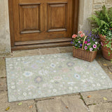 3' X 5' Green And Teal Blue Oriental Washable Indoor Outdoor Area Rug