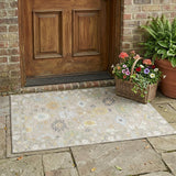 3' X 5' Ivory And Gray Oriental Washable Indoor Outdoor Area Rug