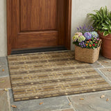 3' X 5' Chocolate And Brown Tribal Washable Indoor Outdoor Area Rug