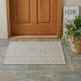 3' X 5' Gray And Pink Striped Washable Indoor Outdoor Area Rug
