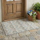 3' X 5' Ivory And Beige Tribal Washable Indoor Outdoor Area Rug