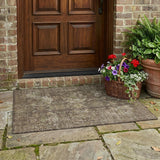 3' X 5' Chocolate And Brown Floral Washable Indoor Outdoor Area Rug