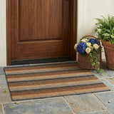 3' X 5' Orange And Green Striped Washable Indoor Outdoor Area Rug