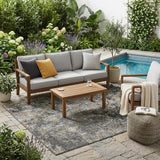 5' X 8' Black And Taupe Abstract Washable Indoor Outdoor Area Rug