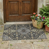 3' X 5' Black And Brown Medallion Washable Indoor Outdoor Area Rug