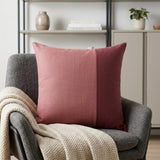 20" Maroon And Red Patchwork Cotton Throw Pillow Cover
