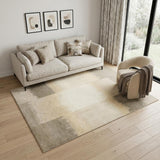 5' X 7' Gray And White Abstract Washable Area Rug With UV Protection