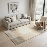 6' X 8' Gray And White Abstract Washable Area Rug With UV Protection