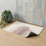 3' X 5' Purple And White Abstract Washable Area Rug With UV Protection
