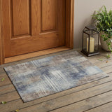 3' X 5' Khaki And Brown Abstract Washable Indoor Outdoor Area Rug