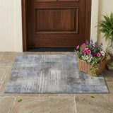 3' X 5' Taupe And Brown Abstract Washable Indoor Outdoor Area Rug