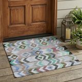 3' X 5' Beige And Brown Tribal Washable Indoor Outdoor Area Rug