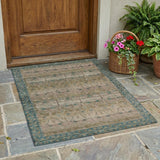 3' X 5' Brown And Taupe Tribal Washable Indoor Outdoor Area Rug