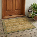 3' X 5' Copper And Orange Tribal Washable Indoor Outdoor Area Rug
