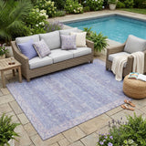 5' X 8' Lavender And Purple Tribal Washable Indoor Outdoor Area Rug