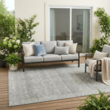 5' X 8' Taupe And Brown Tribal Washable Indoor Outdoor Area Rug