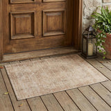3' X 5' Salmon And Orange Oriental Washable Indoor Outdoor Area Rug