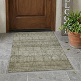 3' X 5' Beige And Brown Tribal Washable Indoor Outdoor Area Rug