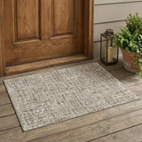 3' X 5' Beige And Brown Abstract Washable Indoor Outdoor Area Rug