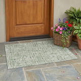 3' X 5' Green And Brown Abstract Washable Indoor Outdoor Area Rug