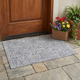 3' X 5' Ivory And Gray Abstract Washable Indoor Outdoor Area Rug