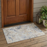 3' X 5' Beige And Brown Paisley Washable Indoor Outdoor Area Rug