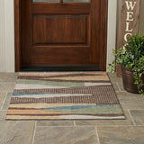 3' X 5' Coffee And Brown Abstract Washable Indoor Outdoor Area Rug