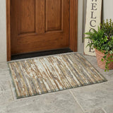 3' X 5' Copper And Orange Abstract Washable Indoor Outdoor Area Rug