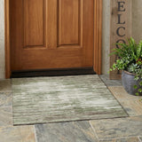 3' X 5' Sage And Green Abstract Washable Indoor Outdoor Area Rug