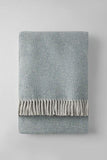 55" X 70" Slate Blue Cotton Blend Plush Throw Blanket with Fringe