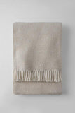 55" X 70" Linen Cotton Blend Plush Throw Blanket with Fringe