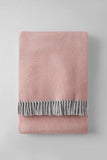 55" X 70" Coral Cotton Blend Plush Throw Blanket with Fringe
