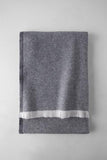 55" X 70" Dark Gray Cotton Blend Throw Blanket with Fringe