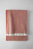 55" X 70" Brick Red Cotton Blend Throw Blanket with Fringe