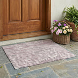 3' X 5' Blush And Pink Abstract Washable Indoor Outdoor Area Rug