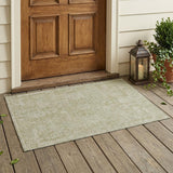 3' X 5' Wheat And Gold Oriental Washable Indoor Outdoor Area Rug
