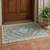 3' X 5' Gray And Graphite Oriental Washable Indoor Outdoor Area Rug