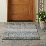 3' X 5' Sage And Green Abstract Washable Indoor Outdoor Area Rug