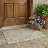 3' X 5' Beige And Brown Oriental Washable Indoor Outdoor Area Rug