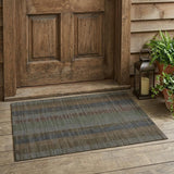 3' X 5' Black And Graphite Striped Washable Indoor Outdoor Area Rug
