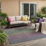 5' X 8' Gray And Graphite Geometric Washable Indoor Outdoor Area Rug