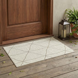 3' X 5' Coffee And Brown Geometric Washable Indoor Outdoor Area Rug