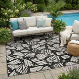 5' X 8' Linen And Ivory Animal Print Washable Indoor Outdoor Area Rug