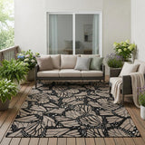 5' X 8' Taupe And Brown Animal Print Washable Indoor Outdoor Area Rug