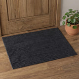 2' X 3' Black And Gray Wool Hand Knotted Area Rug