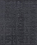 5' X 8' Beige and Black Abstract Non Skid Area Rug