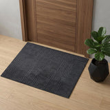 2' X 3' Gray And Black Wool Geometric Hand Knotted Area Rug