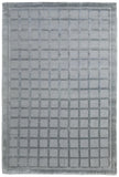 2' X 3' Gray And Blue Wool Geometric Hand Knotted Area Rug
